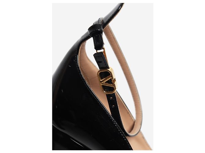 Valentino Décolleté platform Tan-Go in vernice nera - size EU 39 Nero - vista 5