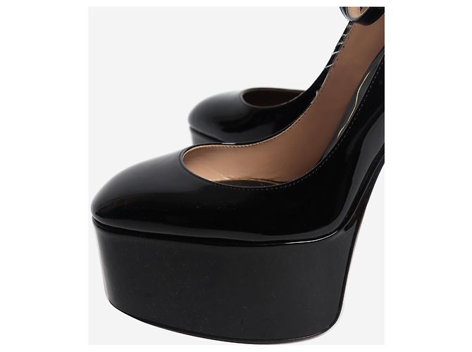 Valentino Décolleté platform Tan-Go in vernice nera - size EU 39 Nero - vista 7