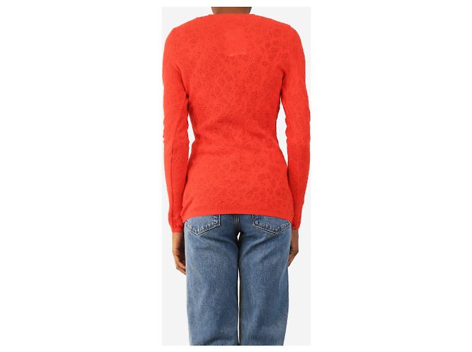 Missoni Cardigã decote em V Red Raschel - size UK 8 Vermelho - vista 2