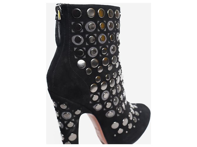Alaïa Bottines à clous en daim noir - EU 39.5 - vue 5