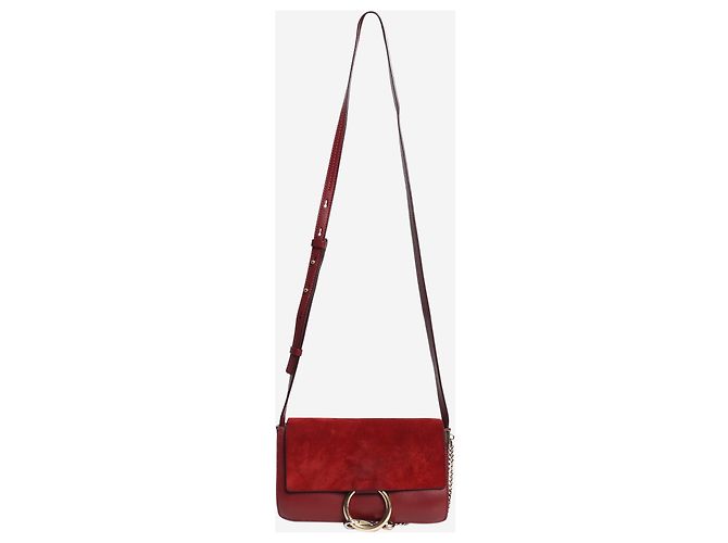 Chloé Faye Schultertasche Burgundy Bordeaux - Ansicht 2