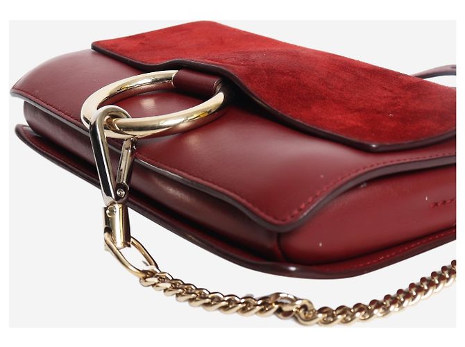 Chloé Faye Schultertasche Burgundy Bordeaux - Ansicht 4