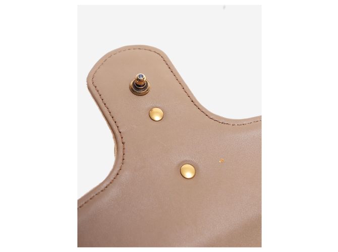 Gucci Borsa a tracolla GG Marmont in velluto matelassé Taupe Marrone - vista 5