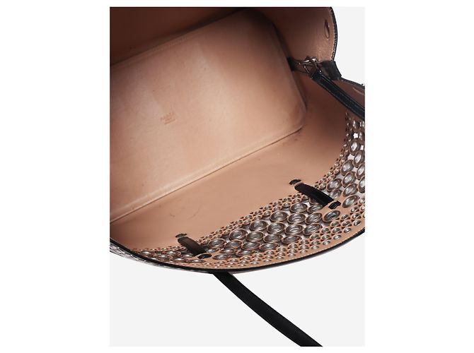 Alaïa Borsa tote in pelle nera con occhielli Nero - vista 8