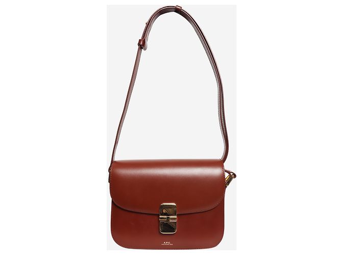Apc Borsa a tracolla Grace in pelle marrone - vista 2