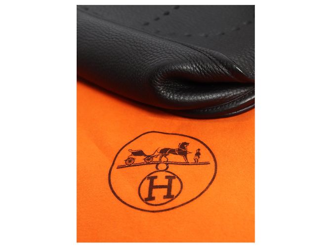 Hermès Bolso de hombro Evelyne 29 2006 Clemence negro - vista 10