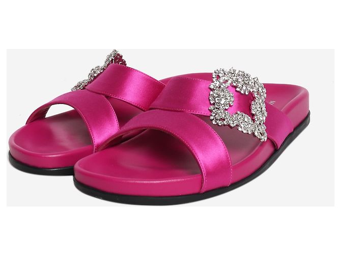 Manolo Blahnik Sandali bassi Pink Chilanghi - size EU 38 Rosa - vista 2