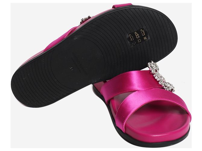 Manolo Blahnik Sandali bassi Pink Chilanghi - size EU 38 Rosa - vista 4