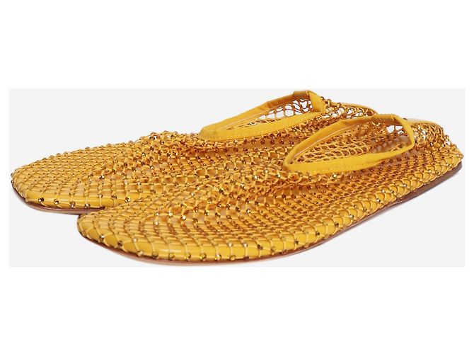 Autre Marque Ballerine in mesh Yellow Minette con cristalli - size EU 37 Giallo - vista 2