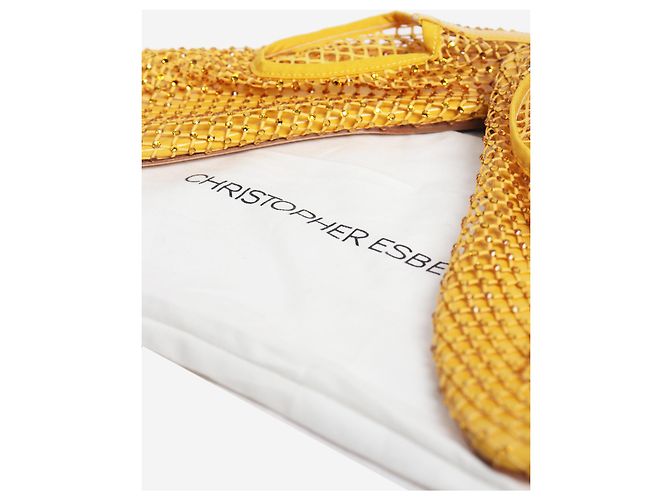 Autre Marque Ballerine in mesh Yellow Minette con cristalli - size EU 37 Giallo - vista 6