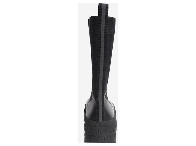 Moncler Black ridge-sole panelled boots - size EU 40.5 - view 3