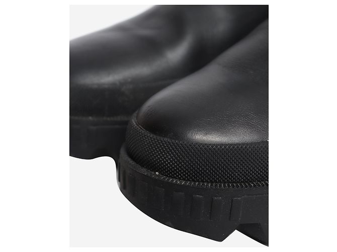 Moncler Black ridge-sole panelled boots - size EU 40.5 - view 4