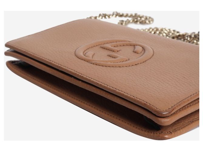 Gucci Borsa a tracolla Soho in pelle beige Marrone - vista 4