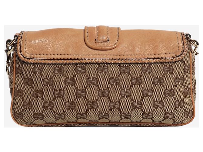 Gucci Vintage braune Marrakesh Monogramm-Schultertasche - Ansicht 2