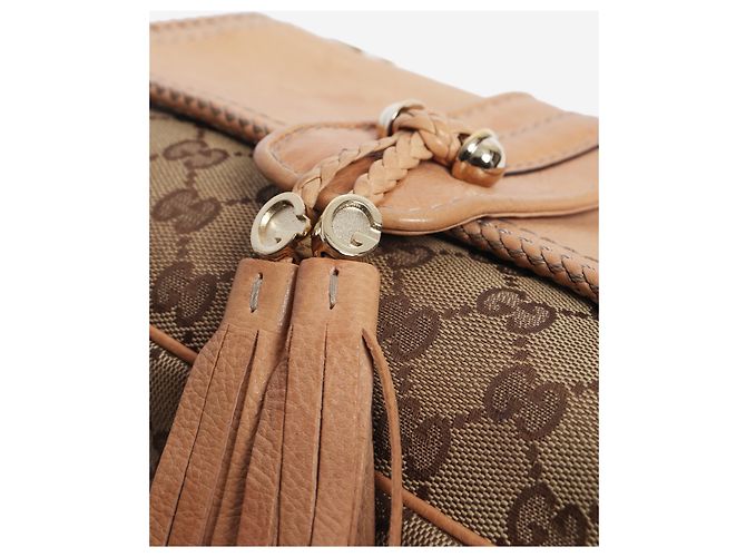 Gucci Vintage braune Marrakesh Monogramm-Schultertasche - Ansicht 4