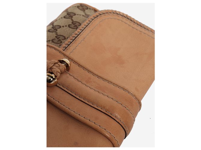 Gucci Vintage braune Marrakesh Monogramm-Schultertasche - Ansicht 6