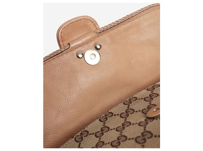 Gucci Vintage braune Marrakesh Monogramm-Schultertasche - Ansicht 7