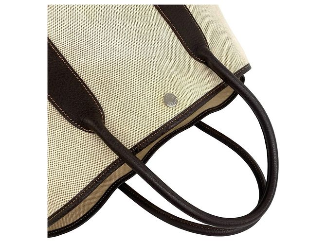 Hermès Borsa a mano Hermes Garden Party Toile H Buffle Tote Bag Marrone Crudo - vista 4
