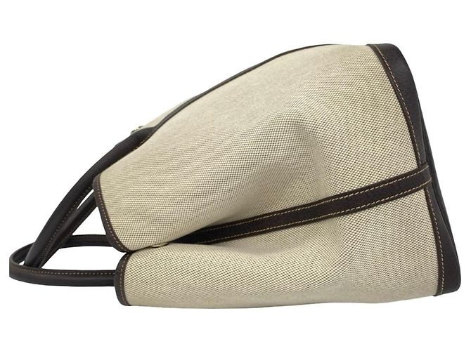Hermès Borsa a mano Hermes Garden Party Toile H Buffle Tote Bag Marrone Crudo - vista 5
