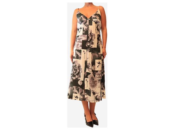 Baum und Pferdgarten Vestido midi cinza com estampado de lua e flores - size UK 10 - vista 3