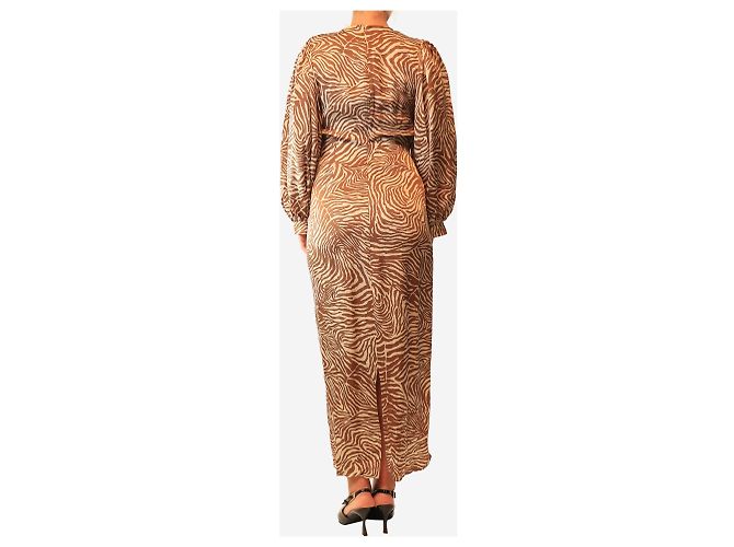 Autre Marque Daaliya Kleid mit Zebraprint in Braun und Creme - size M - Ansicht 2