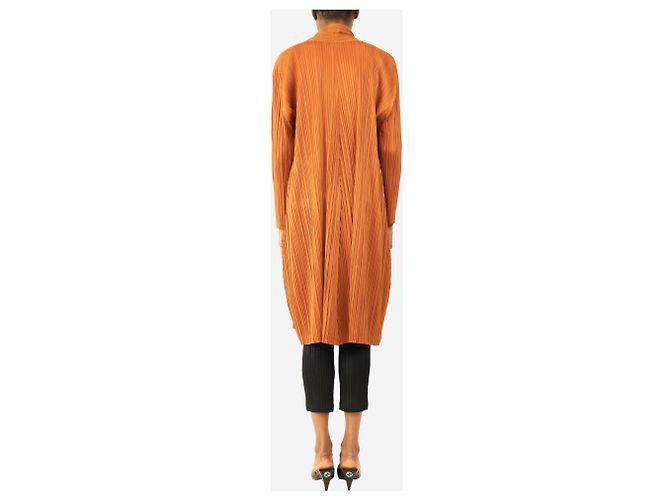 Pleats Please Abrigo largo naranja tostado - size M - vista 2