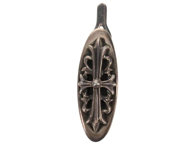 Chrome Hearts Barrette Hair Clip Floral Cross Ag925 Silver - vista 2