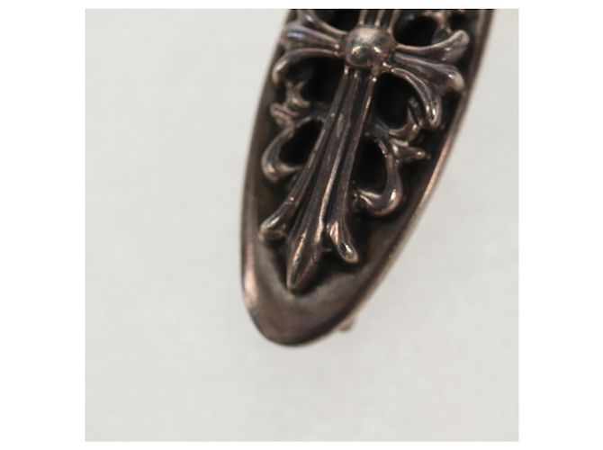 Chrome Hearts Barrette Hair Clip Floral Cross Ag925 Silver - vista 3