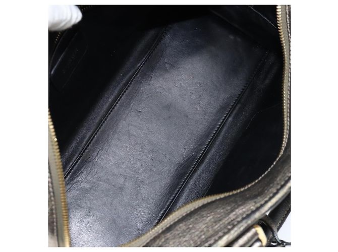 LOEWE Anagram Americana 28 Hand Bag Leather Gold - vista 11