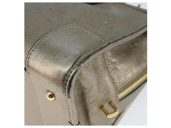 LOEWE Anagram Americana 28 Hand Bag Leather Gold - vista 15