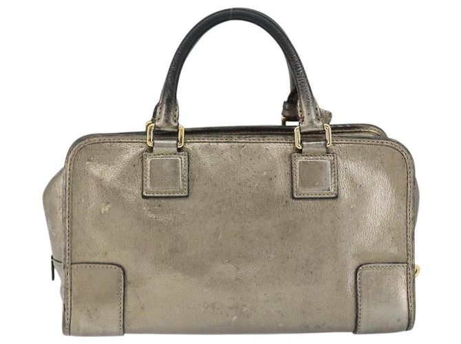 LOEWE Anagram Americana 28 Hand Bag Leather Gold - vista 2