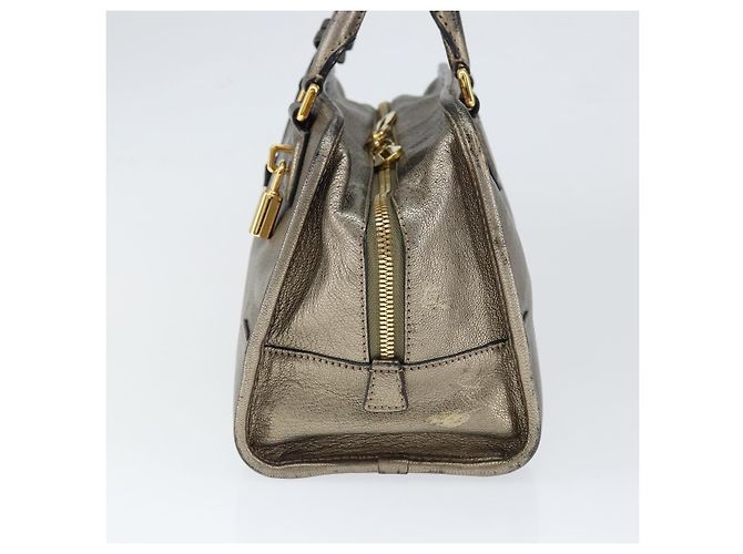 LOEWE Anagram Americana 28 Hand Bag Leather Gold - vista 4