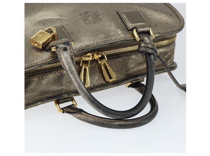 LOEWE Anagram Americana 28 Hand Bag Leather Gold - vista 7