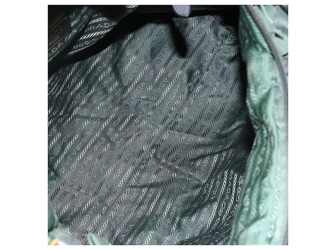 Sac à main PRADA Nylon Vert Or - vue 10