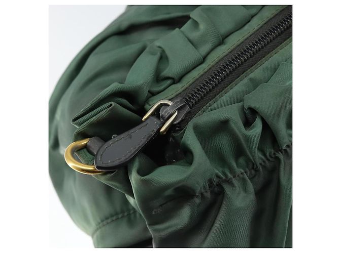 Sac à main PRADA Nylon Vert Or - vue 18