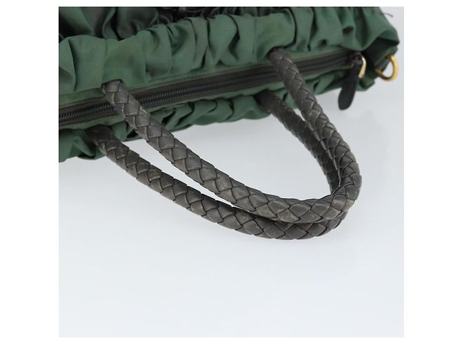 Sac à main PRADA Nylon Vert Or - vue 7