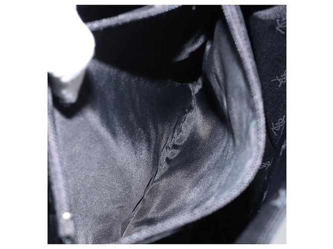 Autre Marque SAINT LAURENT Hand Bag Nylon Enamel Black Gold - vista 12