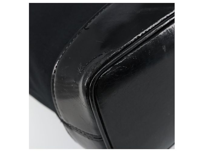 Autre Marque SAINT LAURENT Hand Bag Nylon Enamel Black Gold - vista 16