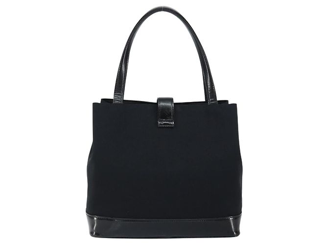 Autre Marque SAINT LAURENT Hand Bag Nylon Enamel Black Gold - vista 2