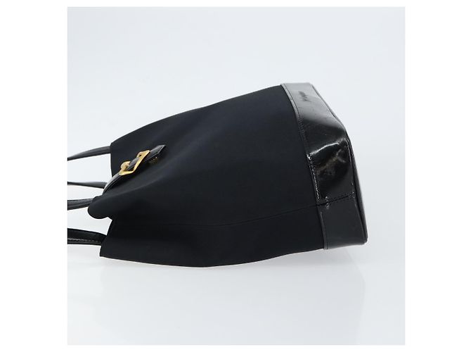 Autre Marque SAINT LAURENT Hand Bag Nylon Enamel Black Gold - vista 4