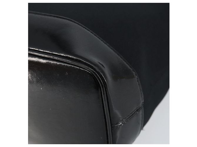 Autre Marque SAINT LAURENT Hand Bag Nylon Enamel Black Gold - vista 9