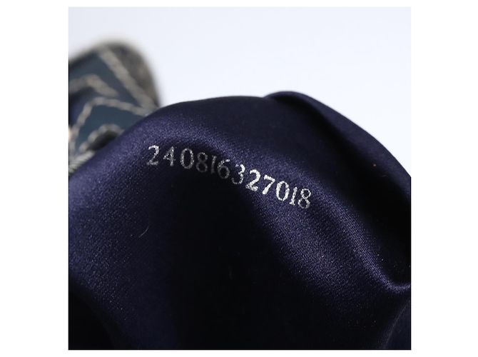 FENDI Zucchino Canvas Handtasche Navy Silver - Ansicht 12