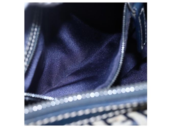 FENDI Zucchino Canvas Handtasche Navy Silver - Ansicht 21