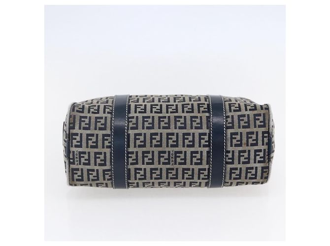 FENDI Zucchino Canvas Handtasche Navy Silver - Ansicht 5