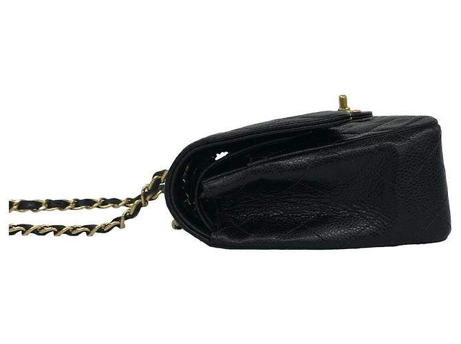 Borsa a tracolla 2-way Chanel in pelle di vitello grana nera Nero - vista 5