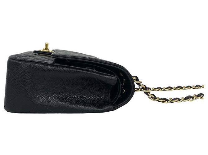 Borsa a tracolla 2-way Chanel in pelle di vitello grana nera Nero - vista 6