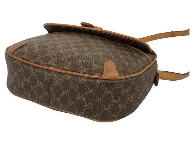 Céline Sac à épaule Celine Vintage Macadam motif Blazon Marron - vue 8