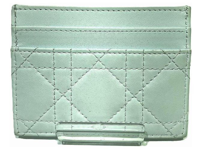 Tarjetero Christian Dior en lambskin azul - vista 2