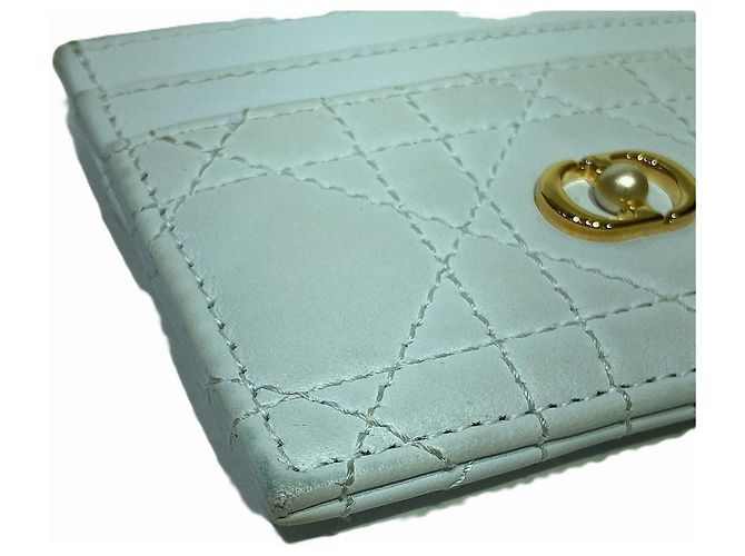 Tarjetero Christian Dior en lambskin azul - vista 5