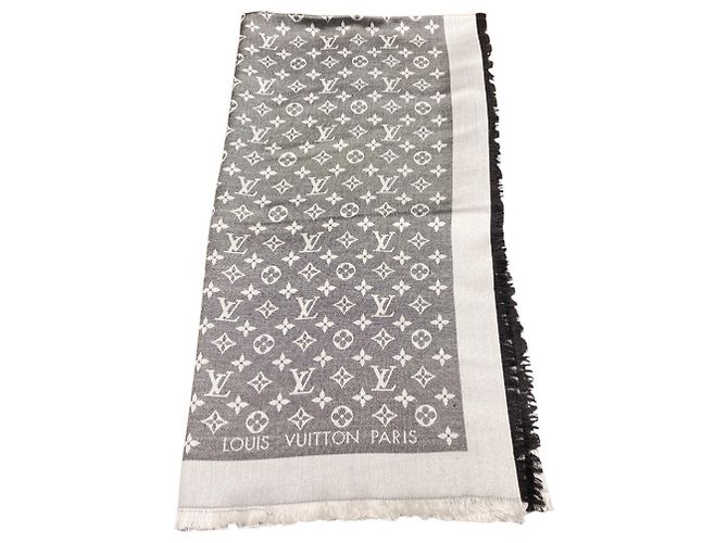 Louis Vuitton Monogram Silk Wool Shawl Brown - view 3